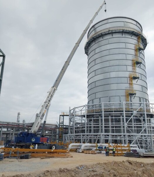 เช่าเครนมาบตาพุด ยกถังไซโล